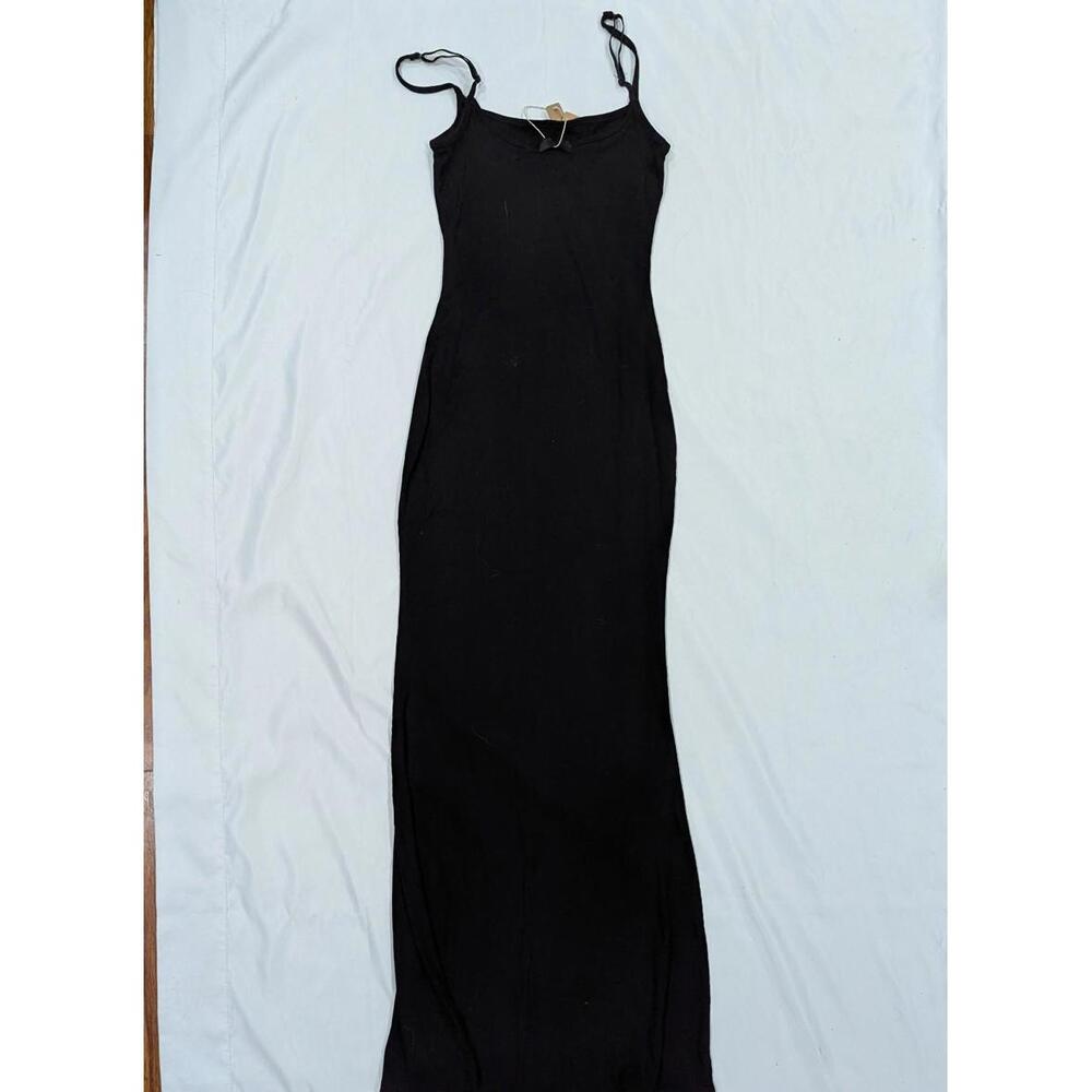 SKIMS Soft Lounge Slip Long Maxi Dress Onyx NWT Women’s L - Picture 2 of 8